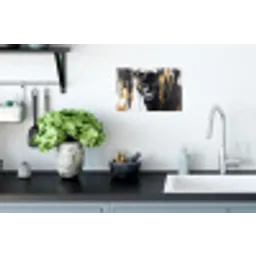 Panter - Zwart - Abstract - Verfstreken Muursticker klein -keuken