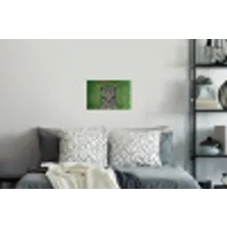 Panter - Zebrapatroon - Groen Muursticker klein -slaapkamer