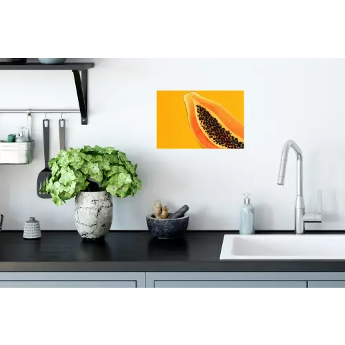Papaja - Oranje - Topisch Muursticker klein -keuken