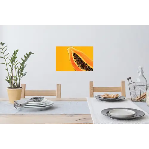 Papaja - Oranje - Topisch Muursticker klein -eettafel