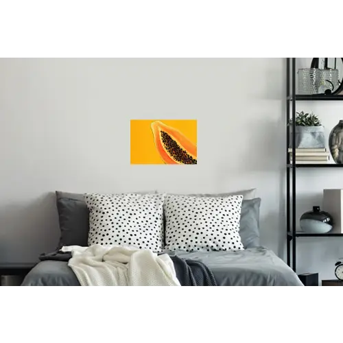 Papaja - Oranje - Topisch Muursticker klein -slaapkamer