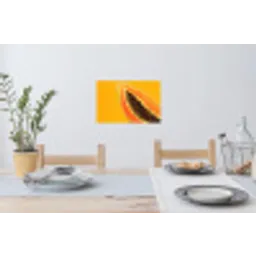 Papaja - Oranje - Topisch Muursticker klein -eettafel