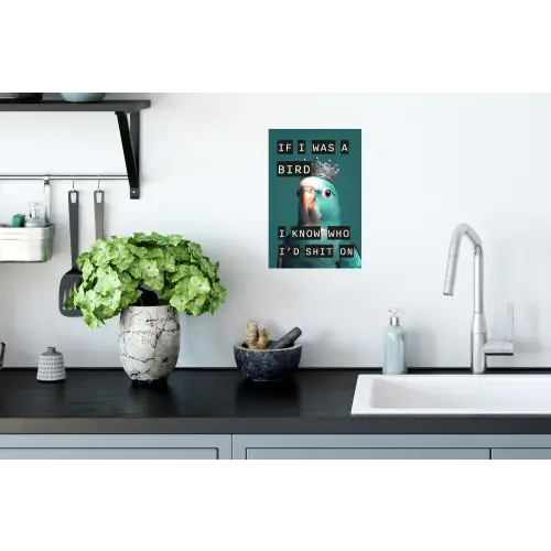 Parkiet - Turquoise - Quotes - Decoratie Muursticker klein -keuken