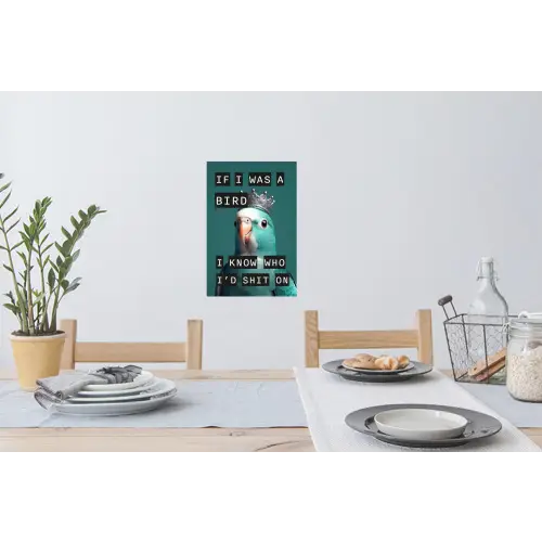 Parkiet - Turquoise - Quotes - Decoratie Muursticker klein -eettafel