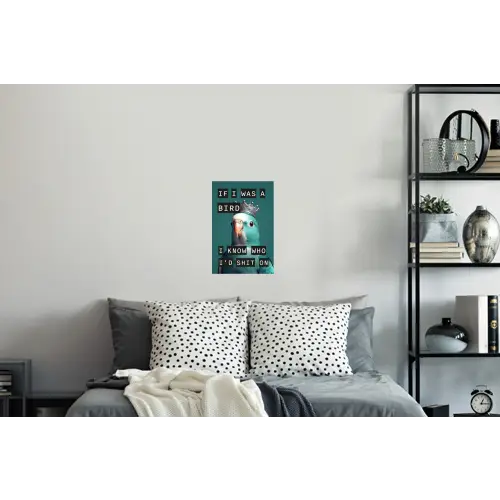 Parkiet - Turquoise - Quotes - Decoratie Muursticker klein -slaapkamer