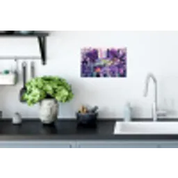 Park - Bomen - Bloemen - Gebouwen Muursticker klein -keuken