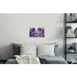 Park - Bomen - Bloemen - Gebouwen Muursticker klein -slaapkamer