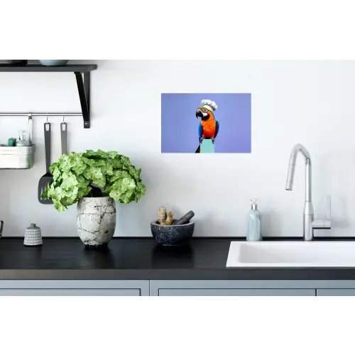 Papegaai - Koksmuts - Vogel - Leuk Muursticker klein -keuken