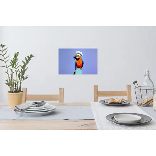 Papegaai - Koksmuts - Vogel - Leuk Muursticker klein -eettafel