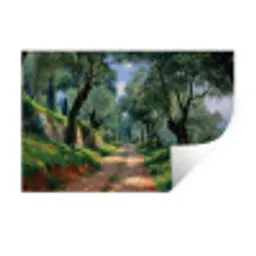 Pad - Bomen - Schaduw - Muursticker klein -3d
