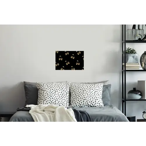 Patroon - Kersen - Goud - Chrome Muursticker klein -slaapkamer