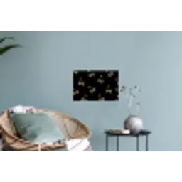 Patroon - Kersen - Goud - Chrome Muursticker klein -plant