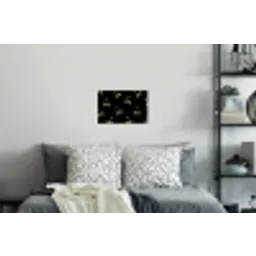 Patroon - Kersen - Goud - Chrome Muursticker klein -slaapkamer