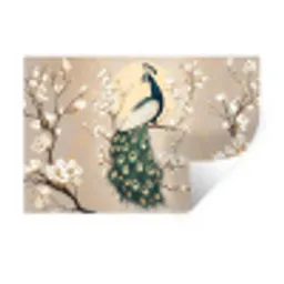 Pauw - Tak - Bloemen Muursticker klein -3d