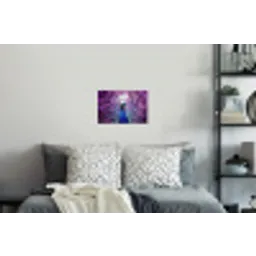 Pauw - Koksmuts - Cool - Paars Muursticker klein -slaapkamer