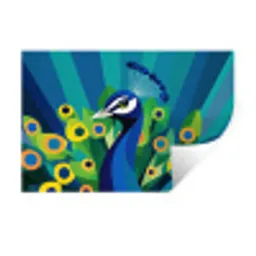 Pauw - Cirkels - Blauw Muursticker klein -3d