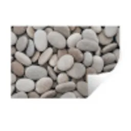 Kiezels - Stenen - Grijs Muursticker klein -3d