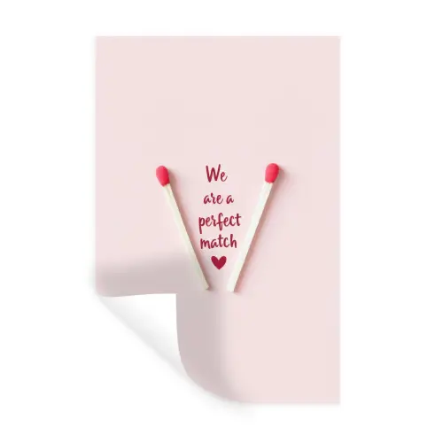 Perfect - Minimalistisch - Valentijn Muursticker klein -3d