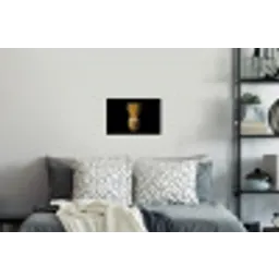 Ananas - Zwart - Goud - Luxe Muursticker klein -slaapkamer