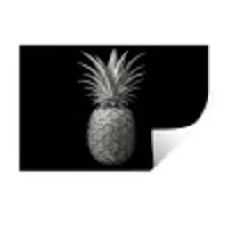 Ananas - Gedetailleerd - Bladeren Muursticker klein -3d