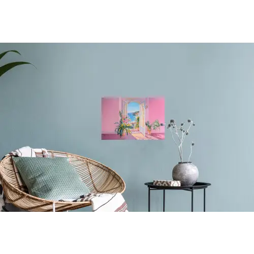 Roze - Buiten - Verf Muursticker klein -plant