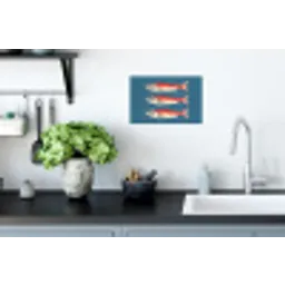 Vissen - Rood - Blauw Muursticker klein -keuken