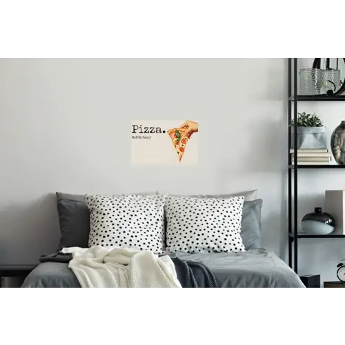 Pizza - Kaas - Pepperoni Muursticker klein -slaapkamer