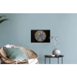 Pizza - Eten - Delftsblauw Muursticker klein -plant