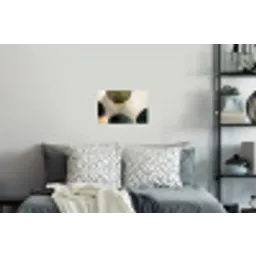 Vlakken - Abstract - Beige - Cirkels Muursticker klein -slaapkamer