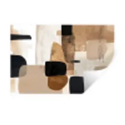 Vlakken - Abstract - Zwart - Strepen Muursticker klein -3d