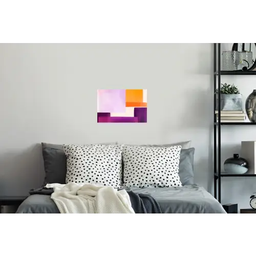 Vlakken - Abstract - Rechthoekig - Oranje Muursticker klein -slaapkamer