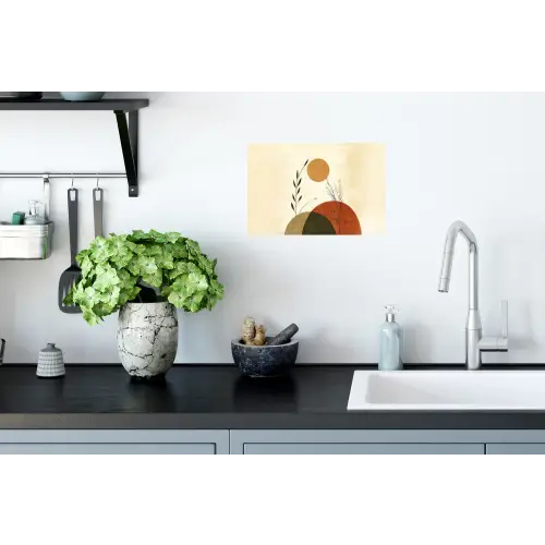 Planten - Abstract - Vormen Muursticker klein -keuken