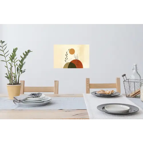 Planten - Abstract - Vormen Muursticker klein -eettafel