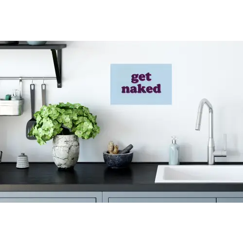 Speels - Boodschap - Blauw Muursticker klein -keuken