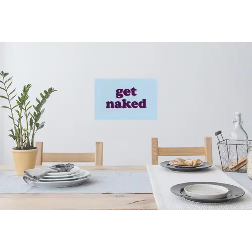 Speels - Boodschap - Blauw Muursticker klein -eettafel