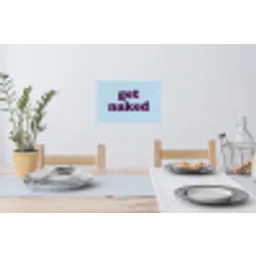 Speels - Boodschap - Blauw Muursticker klein -eettafel
