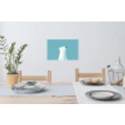Ijsbeer - Lichtblauw - Minimalistisch Muursticker klein -eettafel
