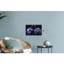 Porselein- Kersen - Delfts - Blauw Muursticker klein -plant