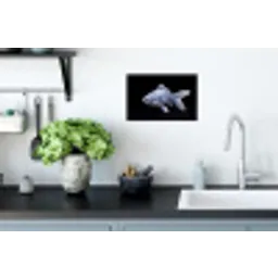 Porselein - Goudvis - Delfts - Blauw Muursticker klein -keuken