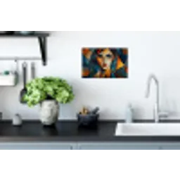 Portret - Abstract - Vormen Muursticker klein -keuken