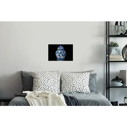 Pot - Delfts Blauw - Bloemen Muursticker klein -slaapkamer