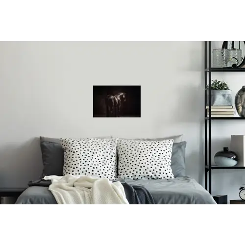 Krachtig - Paard - Donker Muursticker klein -slaapkamer