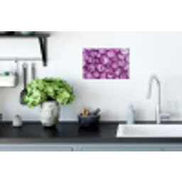 Paars - Uien - Close up Muursticker klein -keuken