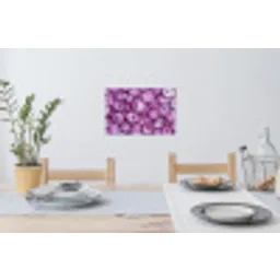 Paars - Uien - Close up Muursticker klein -eettafel