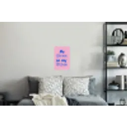 Quote - Blauw - Lettertype - Keuken Muursticker klein -slaapkamer
