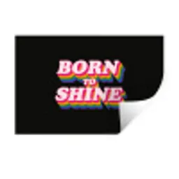 Quote - Regenboog - Roze - Zwart Muursticker klein -3d