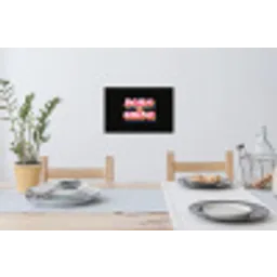 Quote - Regenboog - Roze - Zwart Muursticker klein -eettafel
