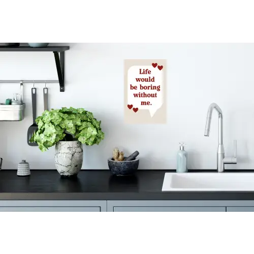 Quote - Tekstballon - Hartjes Muursticker klein -keuken