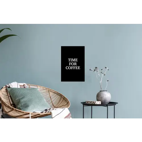 Quotes - Letters - Koffie - Zwart Muursticker klein -plant