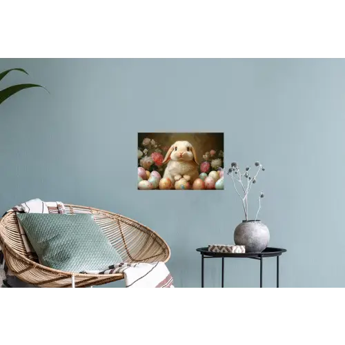 Konijn - Paaseieren - Stilleven Muursticker klein -plant